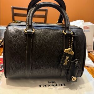Coach Black Leather Satchel Bag